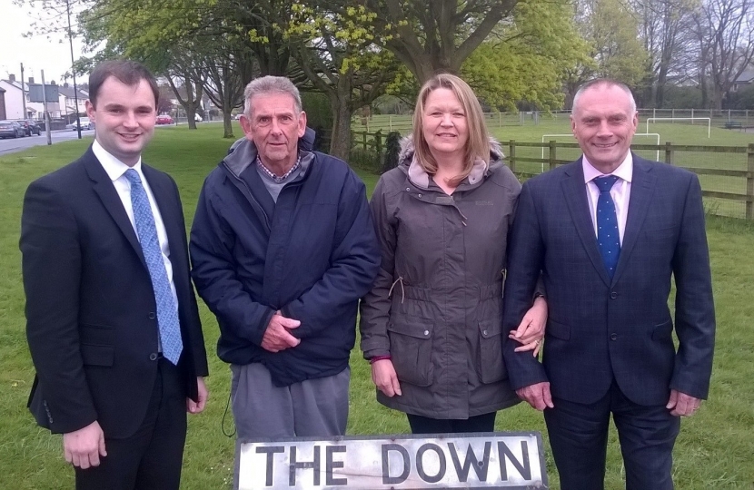 right is; Luke Hall MP, Cllr David Chubb, Local Campaigner Karen Blick and Alveston Cllr Steve Blick. 