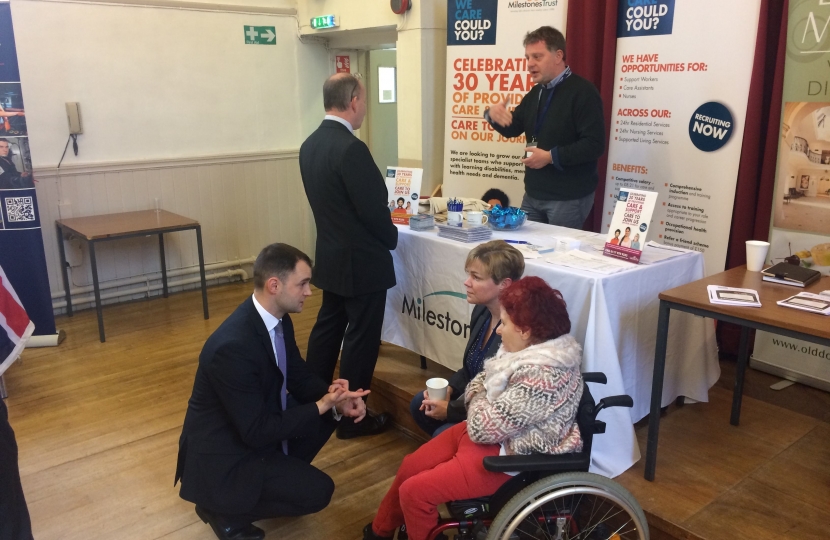 Luke having a discussion with the representatives of the Milstones Trust