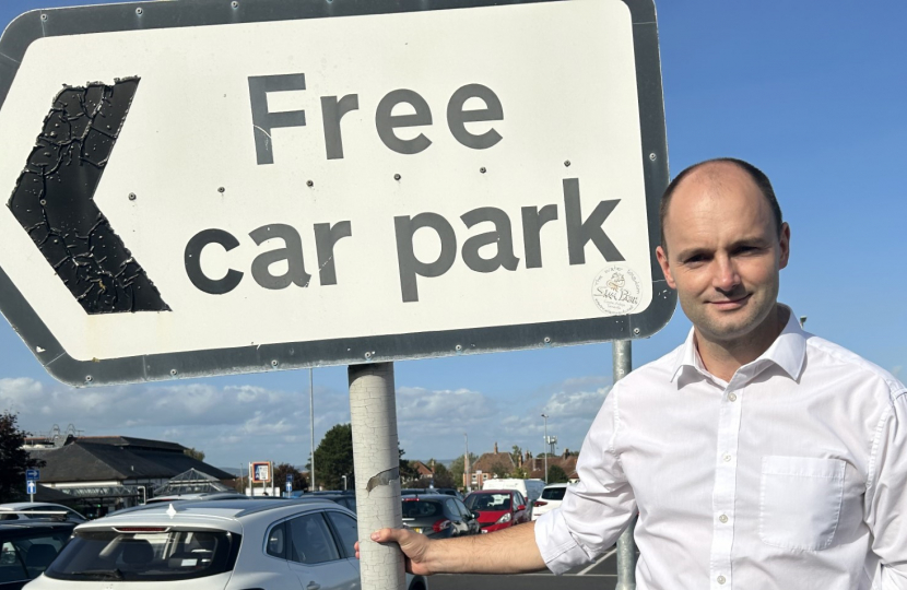 Luke Hall MP is demanding that car parking be kept free in South Gloucestershire