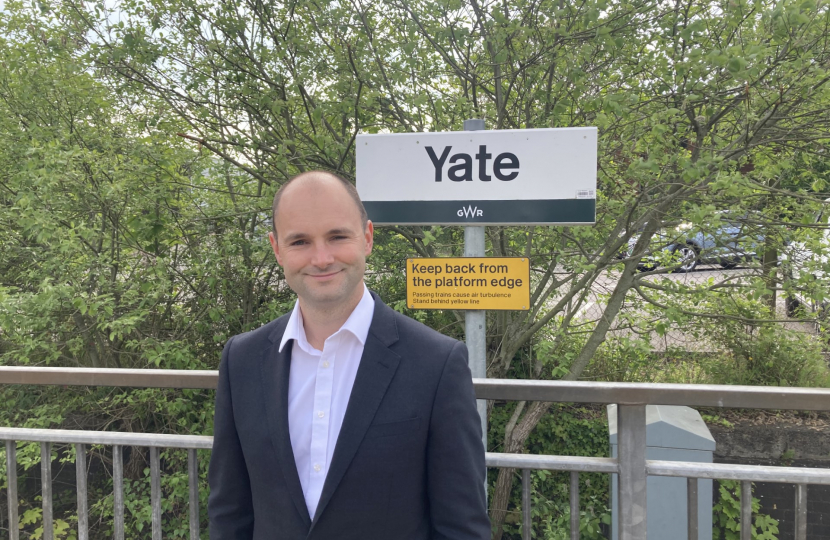 Luke Hall MP Yate Railway Station